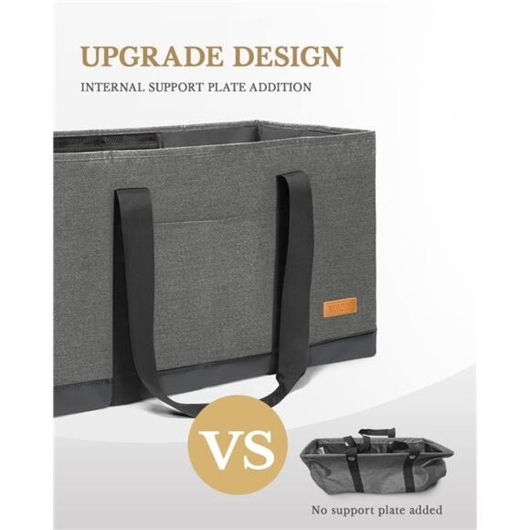 Standing Extra Large Reusable Grocery Bag Carrier with Handle, Utility Tote - Picture 2 of 7